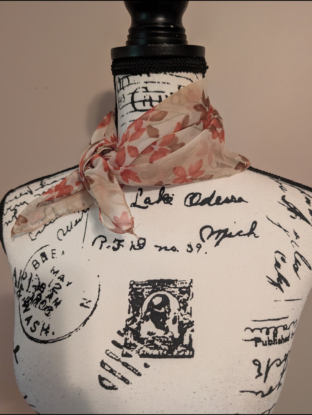 Floral Sheer Neck Scarf